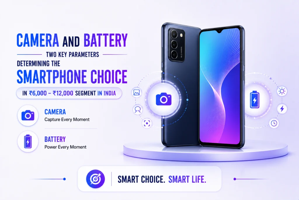 Camera and Battery two key parameters determining the smartphone choice in Rs 6,000-12000 segment in India.