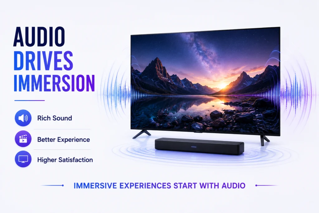 Audio experience pivotal to holistic immersive experience on Smart TVs