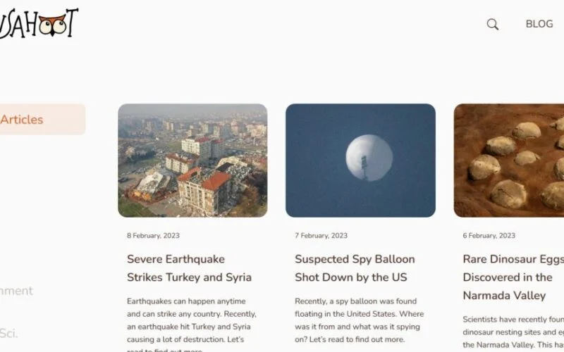 Newsahoot- Simplifying Real-World News For The Curious Young Minds