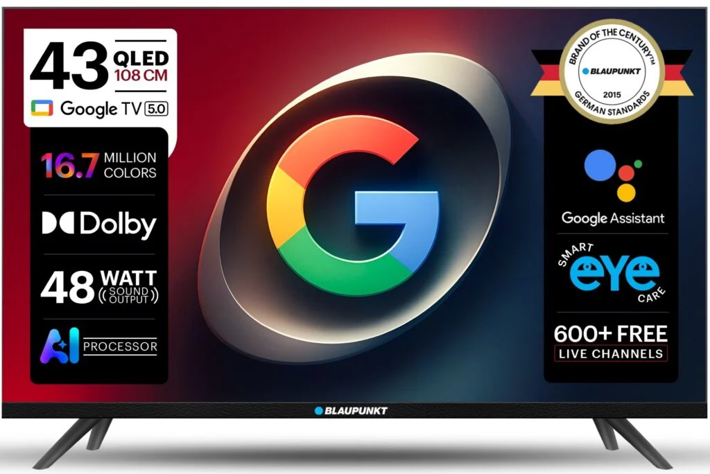 Blaupunkt Launches Premium QLED TVs with Powerful Sound and the latest Google TV 5.0, Starting at INR 11,499