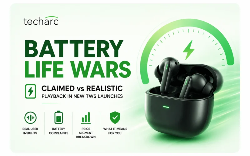 Battery Life Wars: Comparing Claimed vs Realistic Playback in New TWS Launches: Techarc InfiSights 
