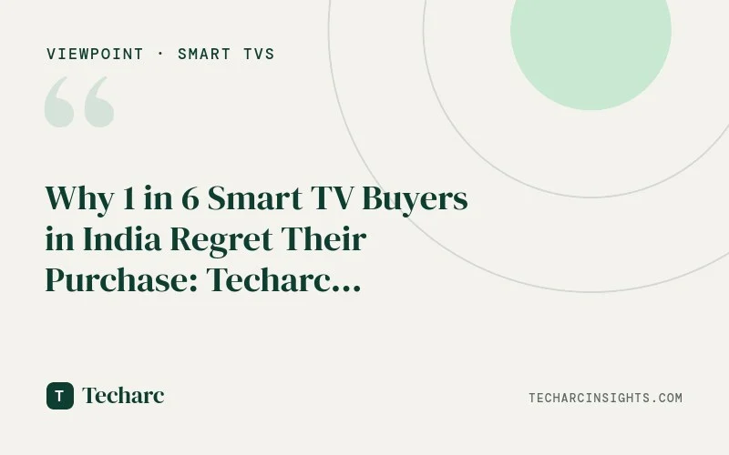 Why 1 in 6 Smart TV Buyers in India Regret Their Purchase: Techarc InfiSights