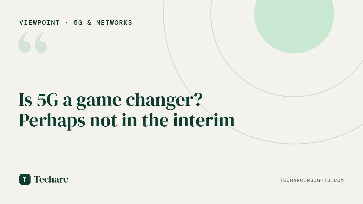Is 5G a game changer? Perhaps not in the interim
