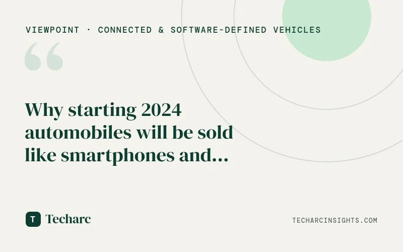 Why starting 2024 automobiles will be sold like smartphones and vice versa?