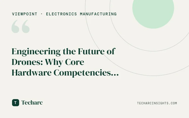 Engineering the Future of Drones: Why Core Hardware Competencies Matter More Than Ever