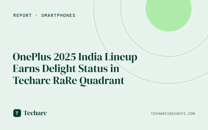 OnePlus 2025 India Lineup Earns Delight Status in Techarc RaRe Quadrant