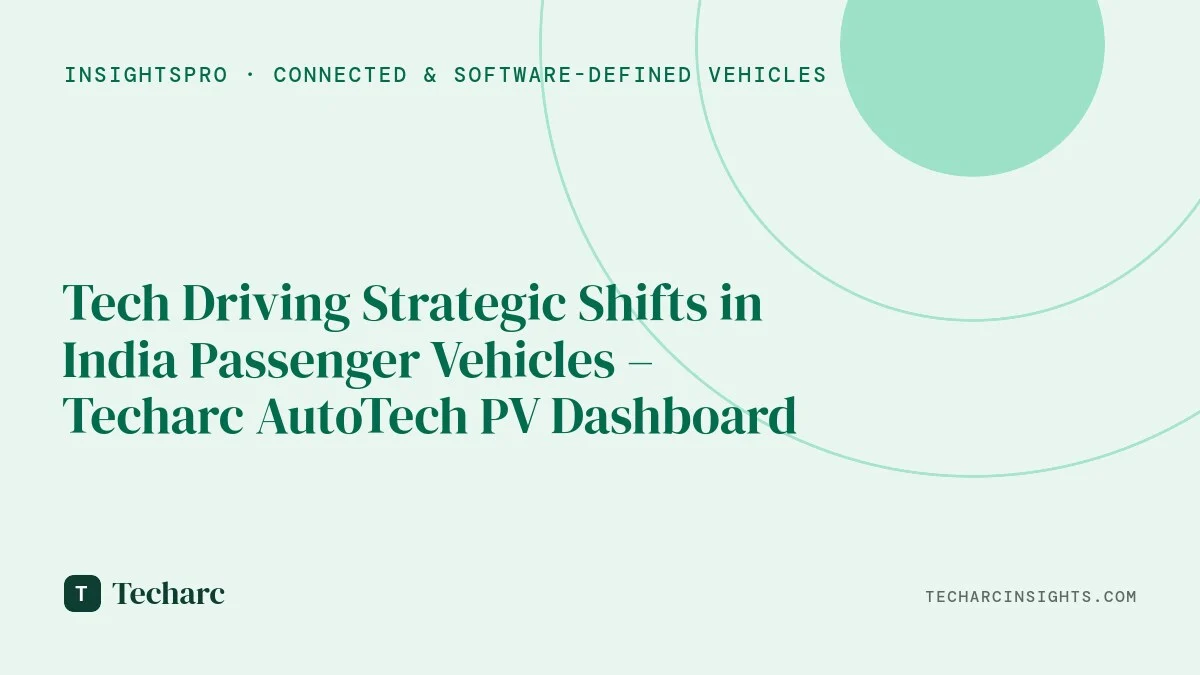 Tech Driving Strategic Shifts in India Passenger Vehicles – Techarc AutoTech PV Dashboard